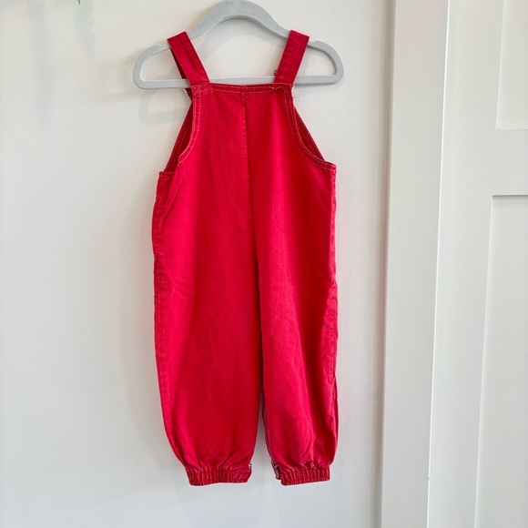 Buster Brown Vintage "Sporty Boy" Red Bib Overalls Size 18 month Made in U.S.A - Picture 6 of 11
